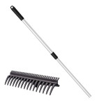 Gereblye kétoldalas, 150cm teleszkópos alumínium nyéllel