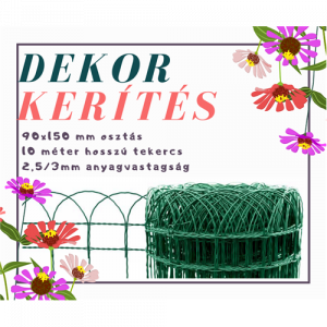 Dekor kerítés 65cm magas 90mmx150mm