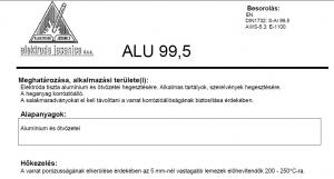 Elektróda ALU 99.5 3.25mm