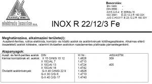 Elektroda INOX R 22/12/3 FE 3.25 mm